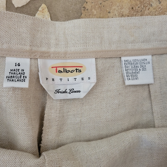 Talbots 14p linen capri - Picture 6 of 8